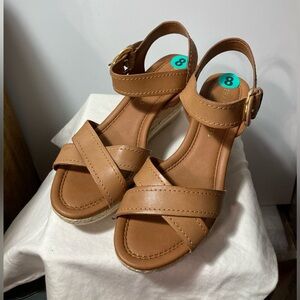 Franco Sarto Women's Yara Sandals, Camelot color size 8